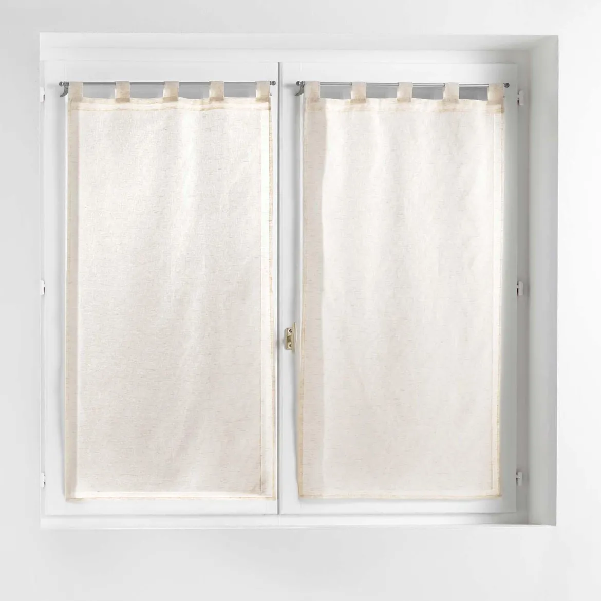 PAIRE DROITE PASSANTS 60X160CM EFFET LIN TISSE NORINE