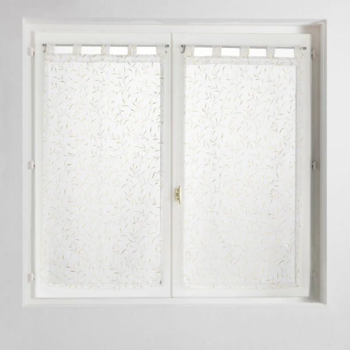 PAIRE DROITE PASSANTS 60X160CM VOILE METALLISE MAISSA