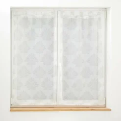 PAIRE DROITE PASSANTS 60X90CM VOILE TISSE LEVITA BLANC