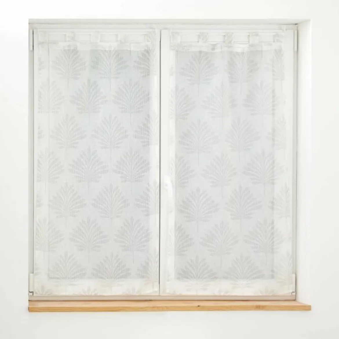 PAIRE DROITE PASSANTS 60X90CM VOILE TISSE LEVITA BLANC