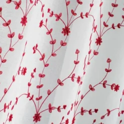PAIRE DROITE PASSANTS 2X60X120CM PETITE FLEUR BLANC ROUGE