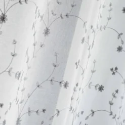 PAIRE DROITE PASSANTS 2X60X160CM PETITE FLEUR BLANC GRIS