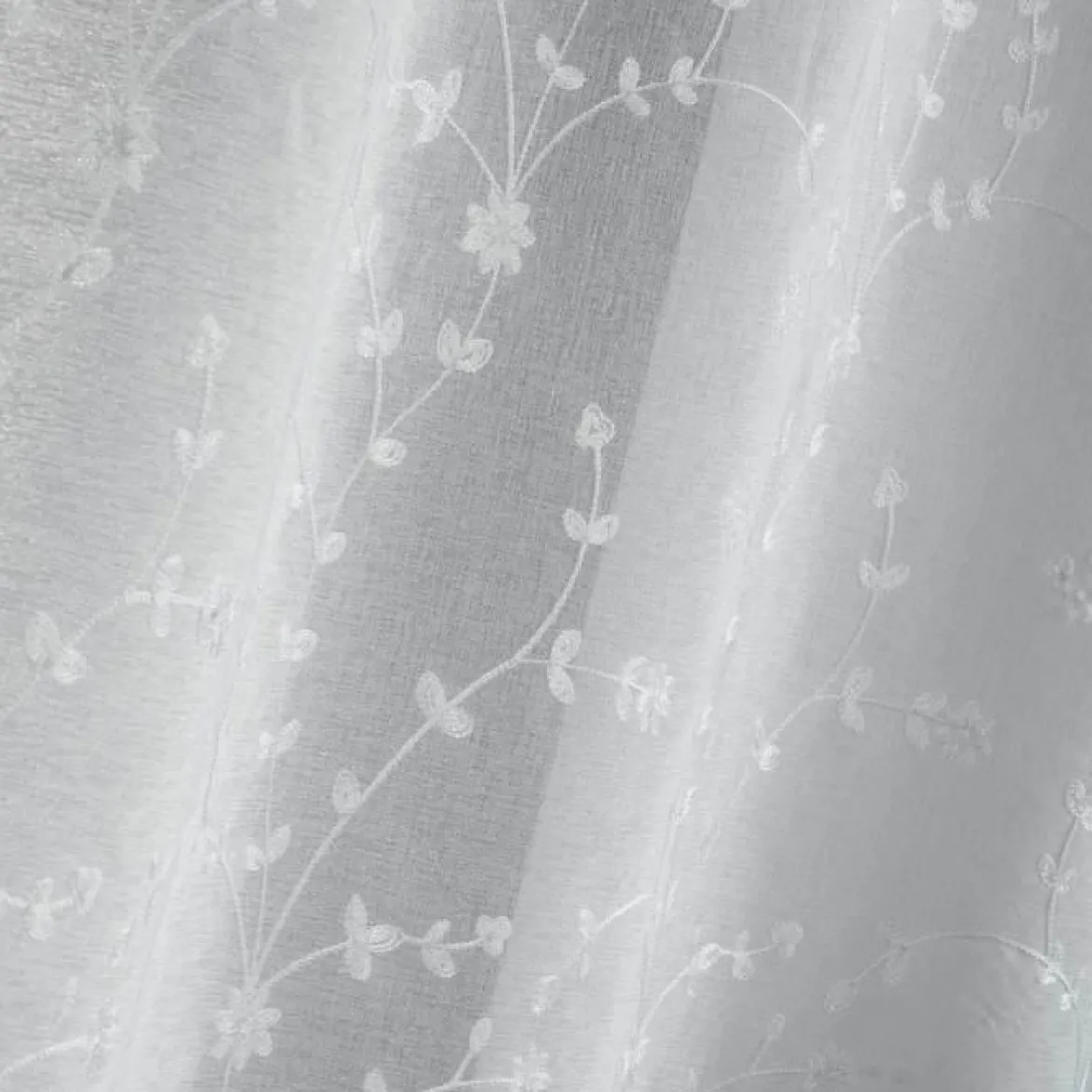 PAIRE DROITE PASSANTS 2X60X120CM VOILE SABLE PETITE FLEUR