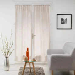 PAIRE DROITE PASSE TRINGLE 70X200CM VOILE MILZA BEIGE