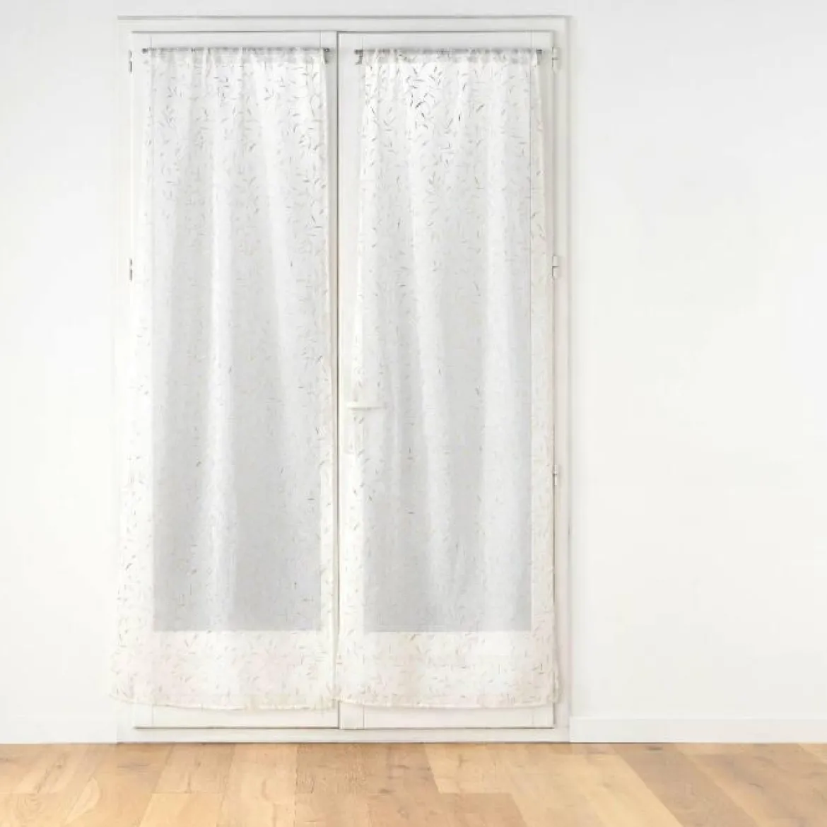 PAIRE DROITE PASSE TRINGLE 70X200CM METALLISE MAISSA