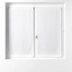 PAIRE DROITE PASSE TRINGLE 2X60X160CM SOANE BLANC