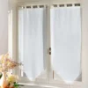PAIRE POMPON PASSANTS 2X45X90CM LUMINEA BLANC