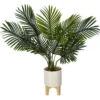 PALMIER CERAMIQUE PIED BOIS H.72CM