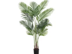 PALMIER 11 PALMES EN POT PLASTIQUE NOIR H160CM VERT