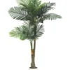 PALMIER 2 TRONCS EN POT PLASTIQUE BLANC POT D22XH22CM