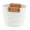 PANIER COTON AVEC POIGNEES BLANC 17X14CM