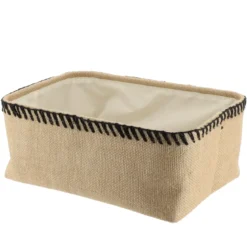 PANIER DE RANGEMENT JUTE 34X23.5X14CM NATUREL