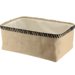 PANIER DE RANGEMENT JUTE 39X27X15.5CM NATUREL