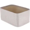 PANIER DE RANGEMENT POLYESTER EVA 30X20.5X13.5CM BEIGE