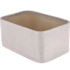 PANIER DE RANGEMENT POLYESTER EVA 30X20.5X13.5CM BEIGE