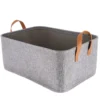PANIER DE RANGEMENT POLYESTER EVA 44X31X18CM GRIS