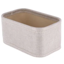 PANIER DE RANGEMENT POLYESTER EVA 22X14X6.5CM BEIGE