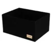 PANIER EN POLYESTER EFFET VELOURS 40X30X20CM NOIR