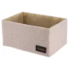 PANIER EN POLYESTER EFFET VELOURS 30X20X15CM BEIGE
