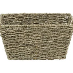 PANIER EVASE POIGNEES MATIERE VEGETALE 28X20X15CM NATUREL
