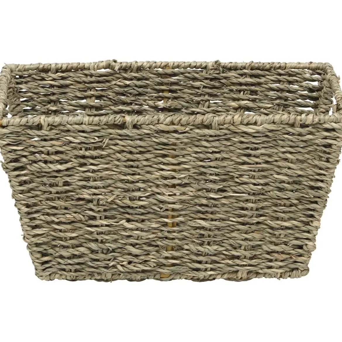 PANIER EVASE POIGNEES MATIERE VEGETALE 28X20X15CM NATUREL