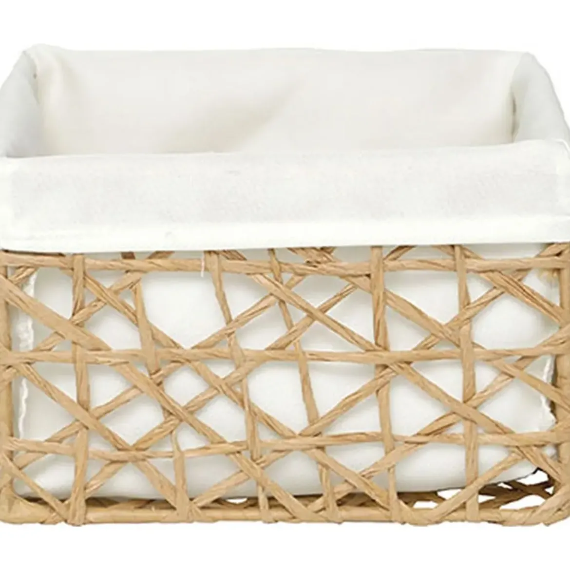 PANIER GM PAPIER FICELLE TISSU CREME
