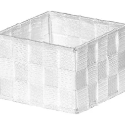 PANIER POLYESTER BLANC 13X13X9.5CM
