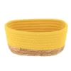 PANIER RECTANGLE COTON VEGETALE 19X11X10CM JAUNE NATUREL