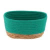 PANIER RECTANGLE COTON VEGETALE 21X13X12CM VERT CARAIBES