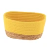 PANIER RECTANGLE COTON VEGETALE 21X13X12CM JAUNE NATUREL