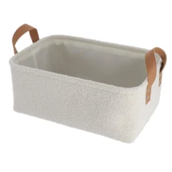 PANIER RECTANGLE FACON BOUCLETTE 39X27X15.5CM NATUREL