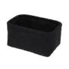 PANIER RECTANGLE FACON BOUCLETTE 26X17.5X12CM NOIR