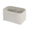 PANIER RECTANGLE FACON BOUCLETTE 22X14X10.5CM NATUREL
