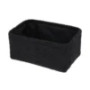 PANIER RECTANGLE FACON BOUCLETTE 30X20.5X13.5CM NOIR