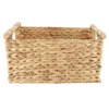 PANIER RECTANGLE JACINTHE POIGNEES BOIS 36X28X18CM NATUREL