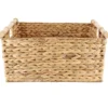PANIER RECTANGLE JACINTHE POIGNEES BOIS 43X32X20CM NATUREL