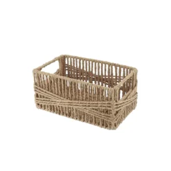 PANIER RECTANGLE PAPIER 22X14X10.5CM NATUREL