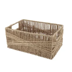PANIER RECTANGLE PAPIER 30X20.5X13.5CM NATUREL