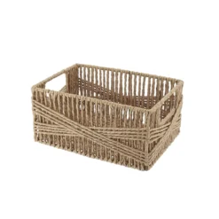 PANIER RECTANGLE PAPIER 26X17.5X12CM NATUREL