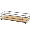 PANIER RECTANGLE STRUCTURE METAL PLATEAU BAMBOU NOIR