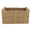 PANIER RECTANGLE VEGETALE POIGNEES BOIS 36X28X18CM NATUREL
