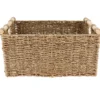 PANIER RECTANGLE VEGETALE POIGNEES BOIS 43X32X20CM NATUREL