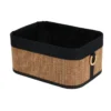 PANIER RECTANGULAIRE BAMBOU 36.5X26X17CM NATUREL ET NOIR