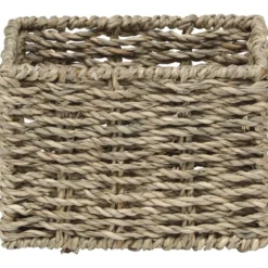 PANIER RECTANGULAIRE MATIERE VEGETALE 14X11X10CM NATUREL