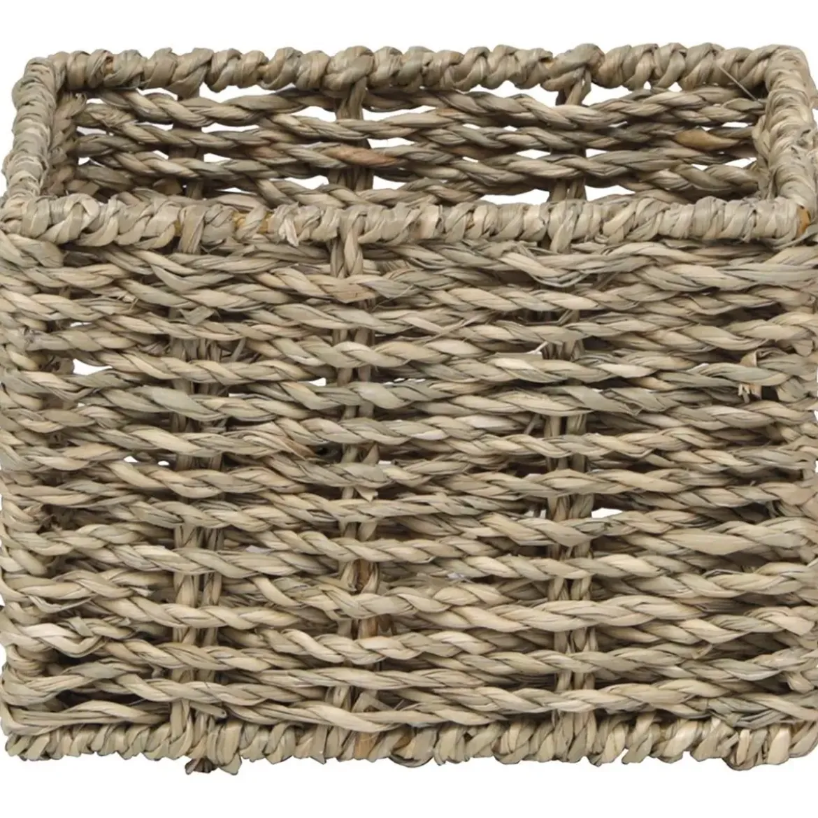 PANIER RECTANGULAIRE MATIERE VEGETALE 14X11X10CM NATUREL
