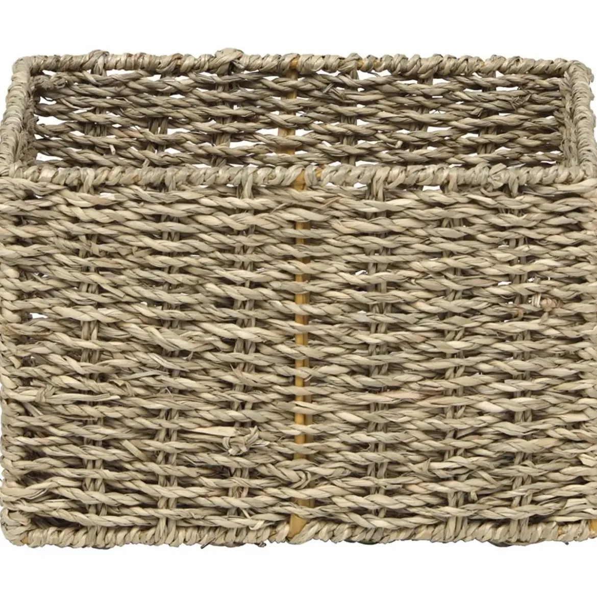 PANIER RECTANGULAIRE MATIERE VEGETALE 22X19X14CM NATUREL