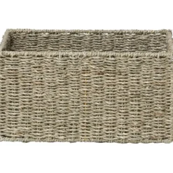 PANIER RECTANGULAIRE MATIERE VEGETALE 35X25X18CM NATUREL