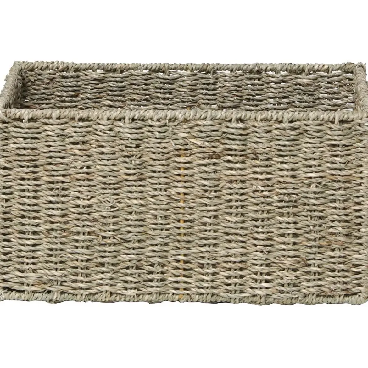PANIER RECTANGULAIRE MATIERE VEGETALE 35X25X18CM NATUREL