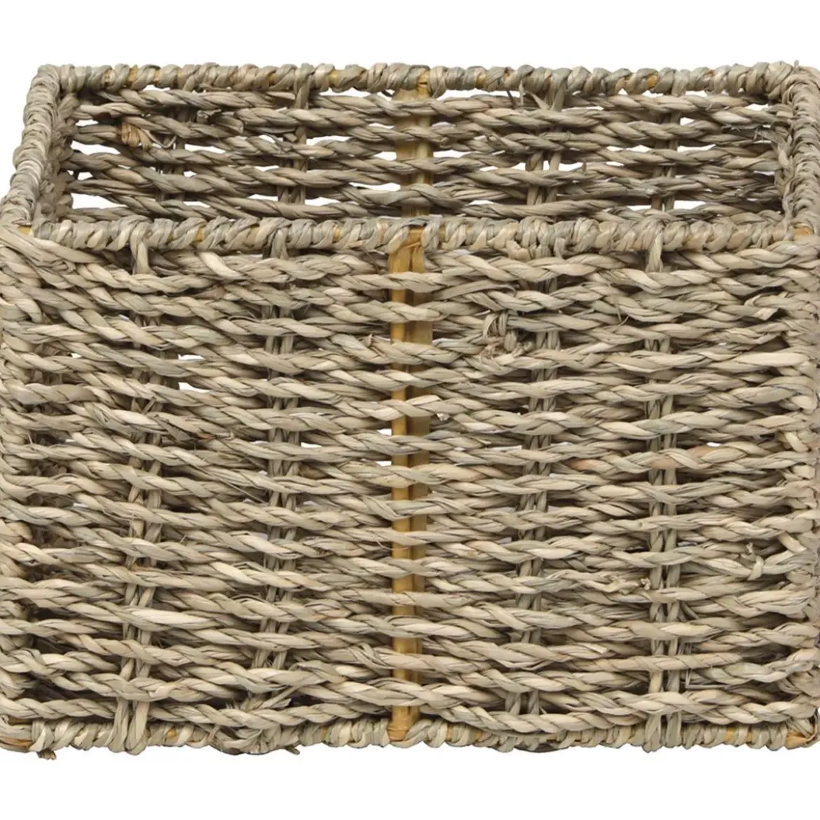 PANIER RECTANGULAIRE MATIERE VEGETALE 18X15X12CM NATUREL