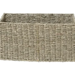 PANIER RECTANGULAIRE MATIERE VEGETALE 40X30X20CM NATUREL